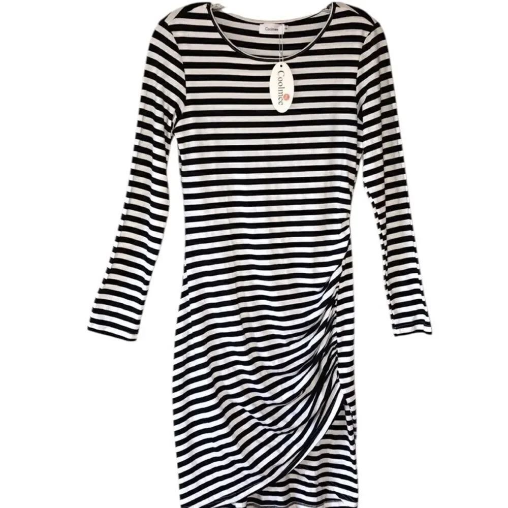 NEW Coolmee Black And White Dress